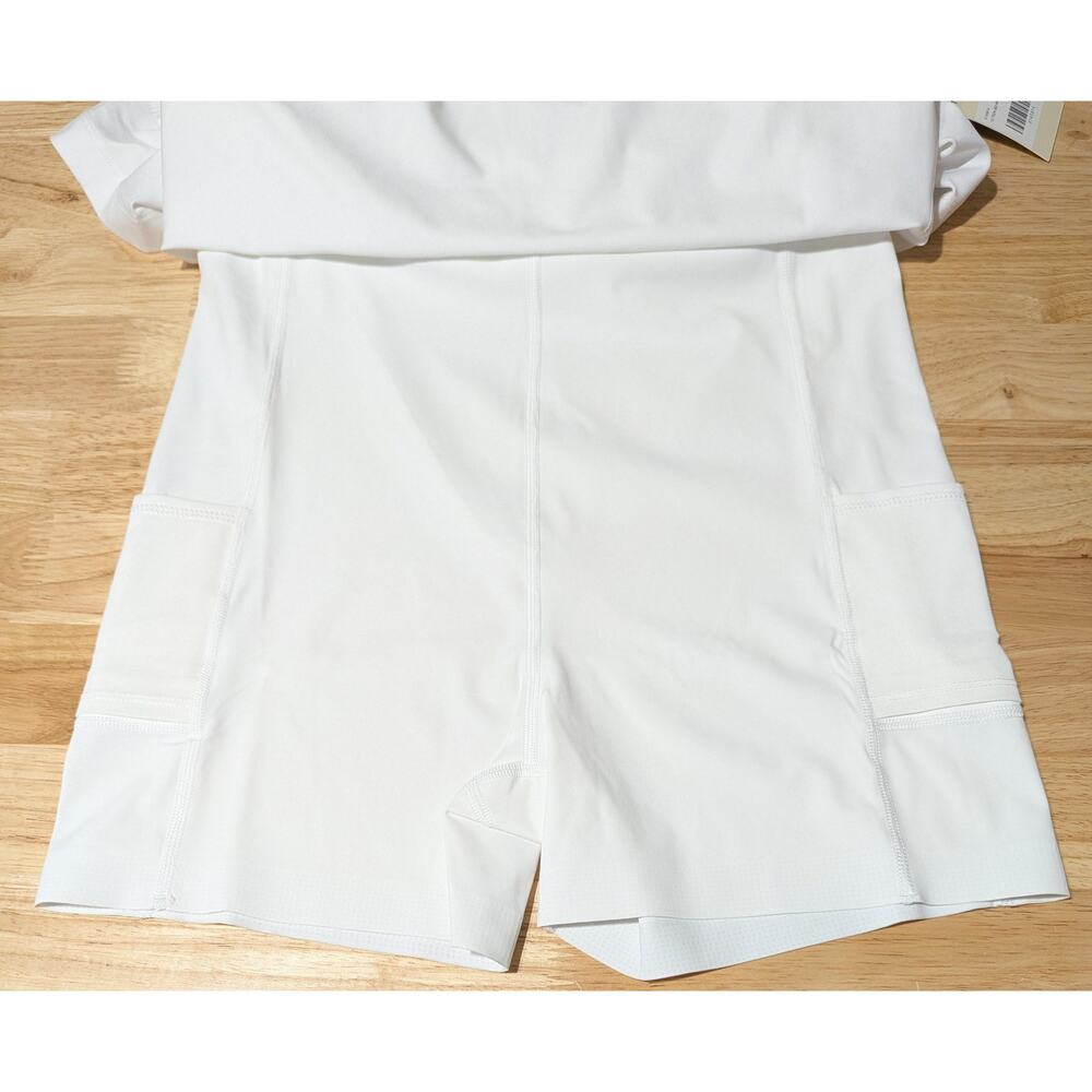 Tuckernuck Mini Tennis Dress Size Medium White Short Sleeve 2-in-1 Pockets NWT - Picture 8 of 12